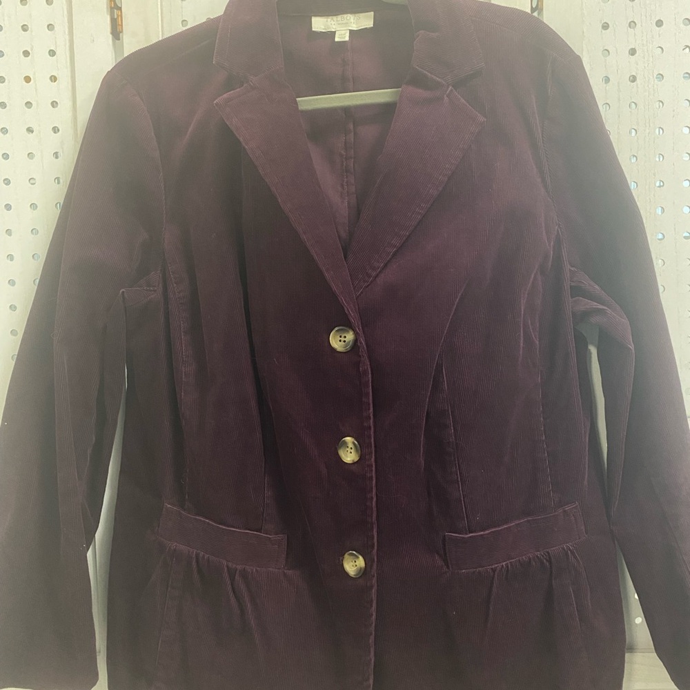 Talbots Deep Purple Corduroy Blazer